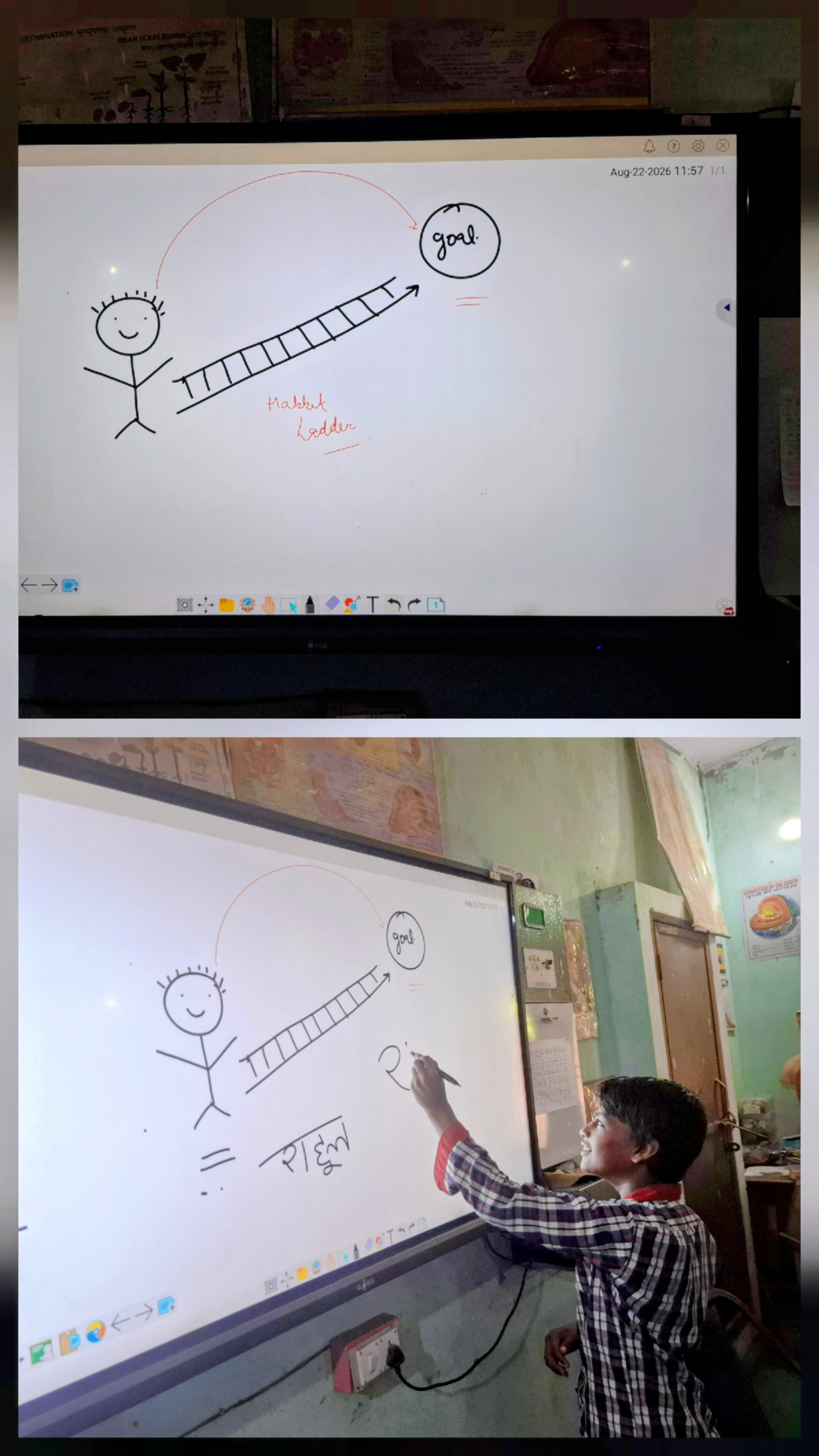 Students participating in the Habit Ladder activity